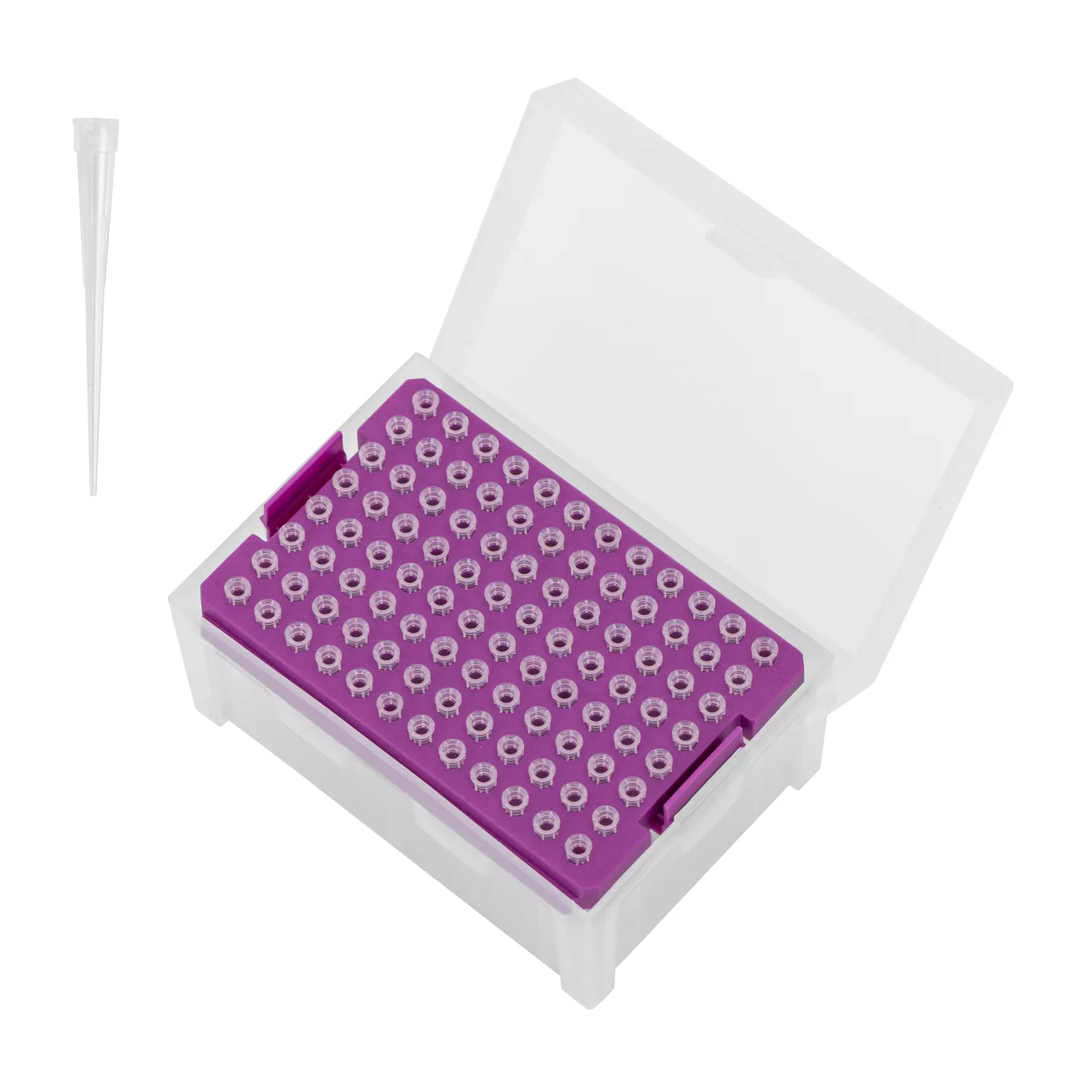 Nastavci za pipete - 10 µl - bez DNAse/RNAse - u kutiji za vrhove za pipete - 10 x 96 vrhova (Kubični kapacitet: 10 μl)