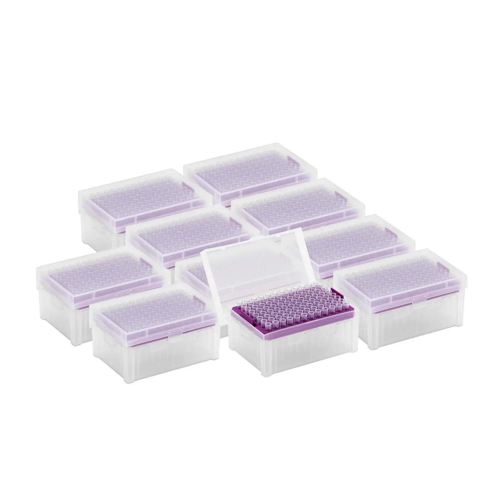 Pontas de pipeta - 200 µl - sem DNase / RNase - em caixa de pontas de pipeta - 10 x 96 pcs.