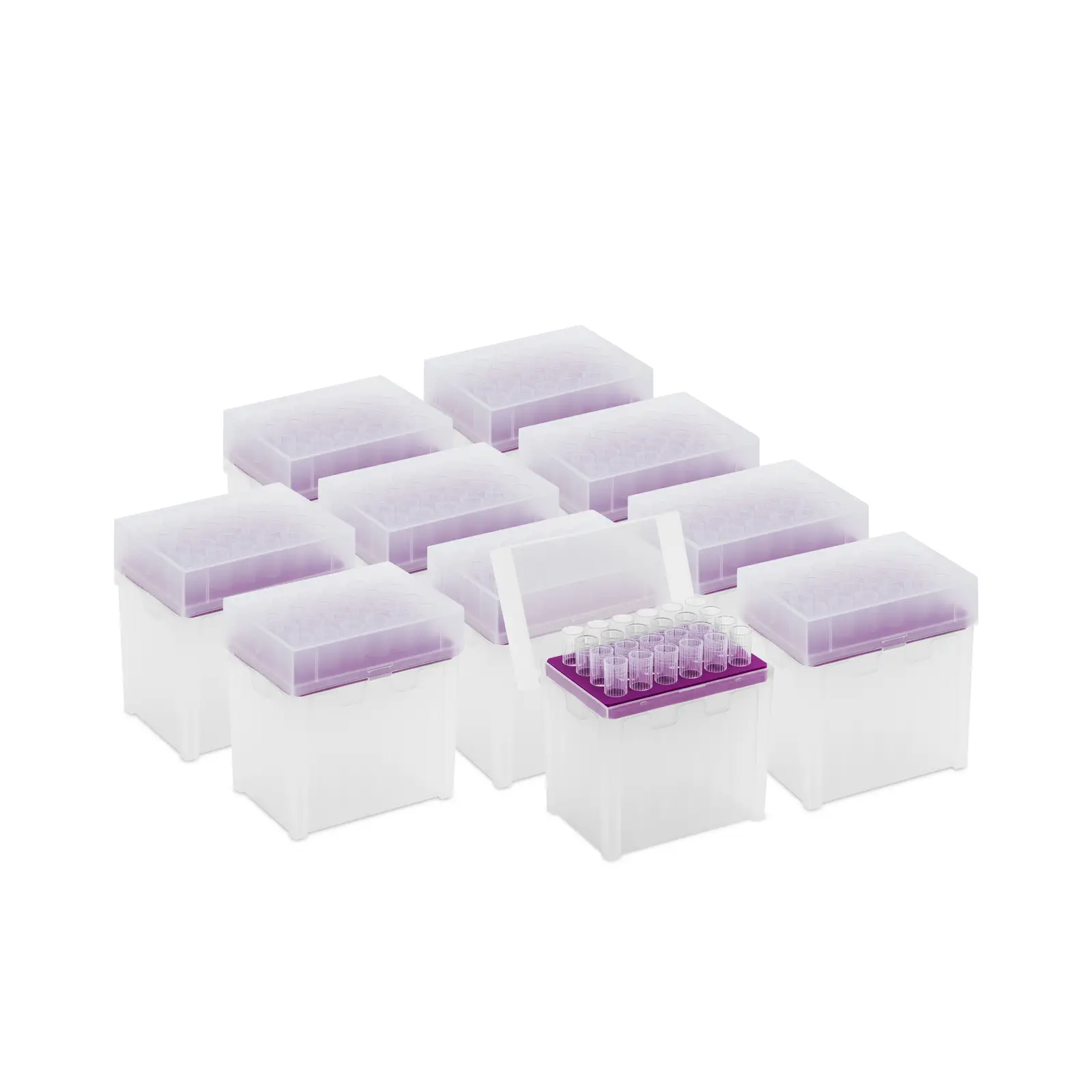 Nastavci za pipete - 5 ml - bez DNAse/RNAse - u kutiji za vrhove za pipete - 10 x 24 komada
