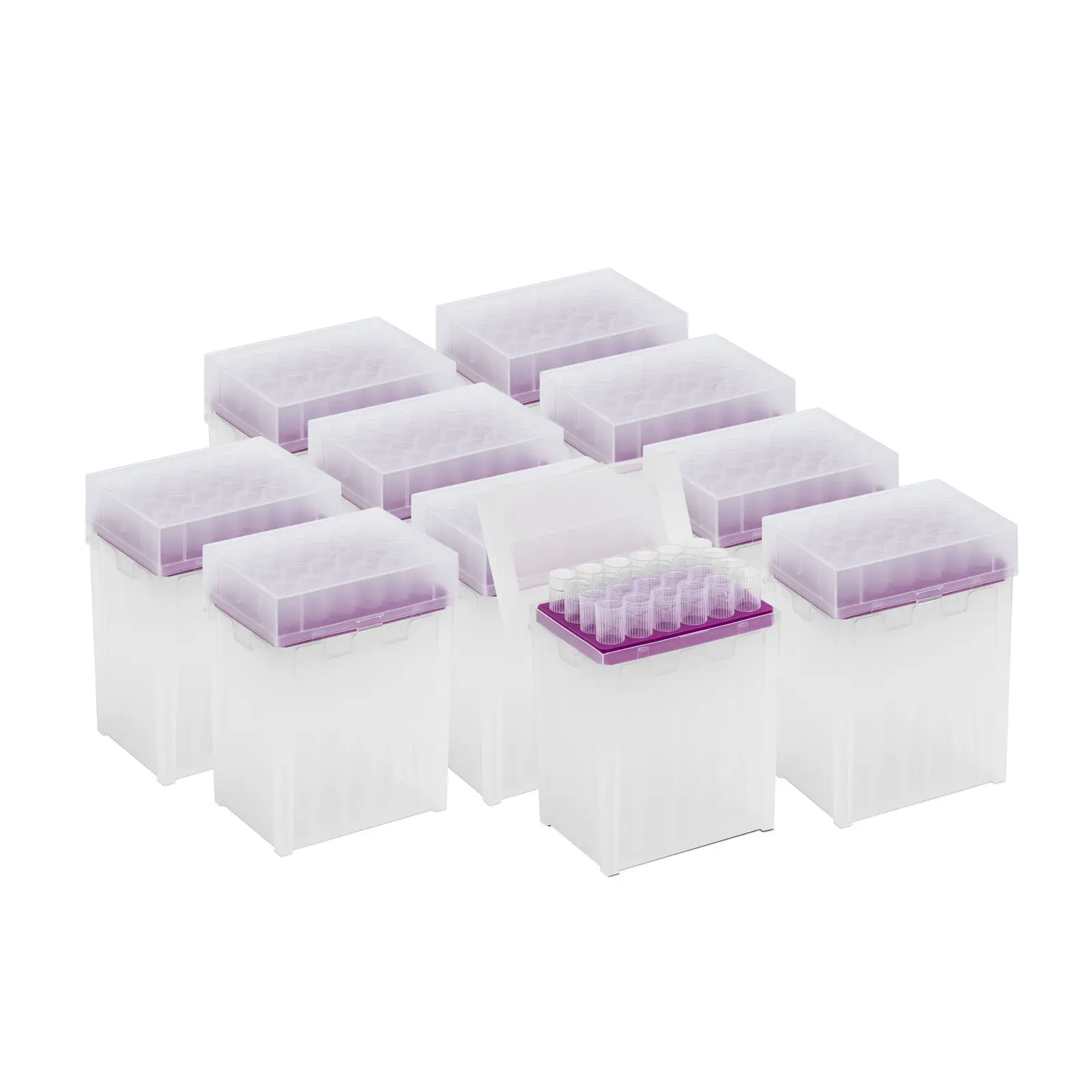 Nastavci za pipete - 10 ml - bez DNAse/RNAse - u kutiji za vrhove za pipete - 10 x 24 vrhova