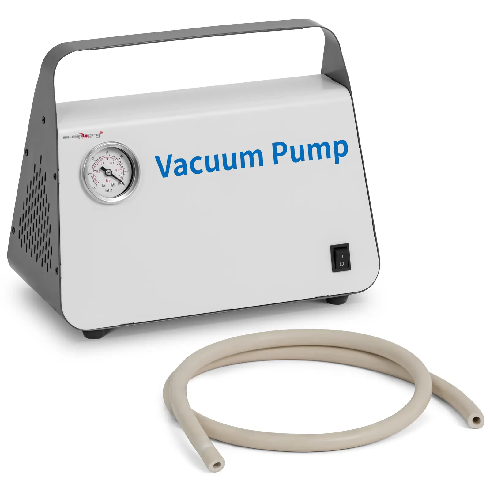 Vakuumpump - Oljefri - 15 l/min - 0,8 bar - Tryckmätare