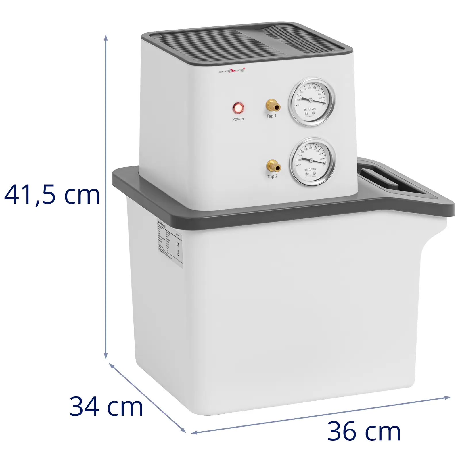 Vakuové čerpadlo - 2 přípojky - 60 l/min - objem 9 l - 180 W (Objem nádoby: 9 l)
