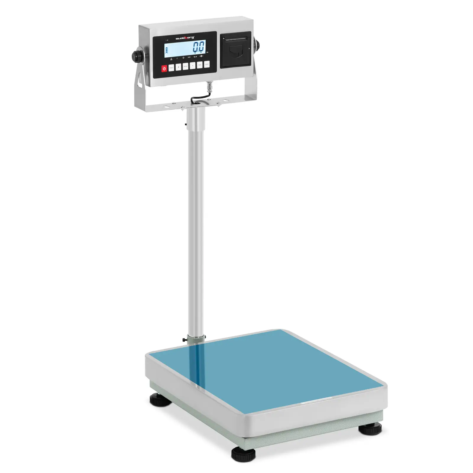 Waga platformowa - 300 kg / 10 g - 50 x 40 cm - LCD - drukarka etykiet