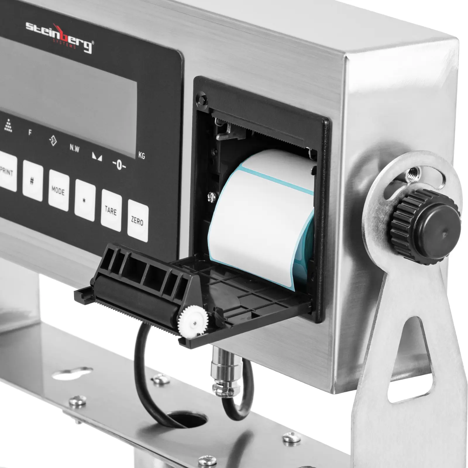 Platform Scale - 600 kg / 0.1 kg - 60 x 50 cm - LCD with label printer - wheels (Add: Yes)