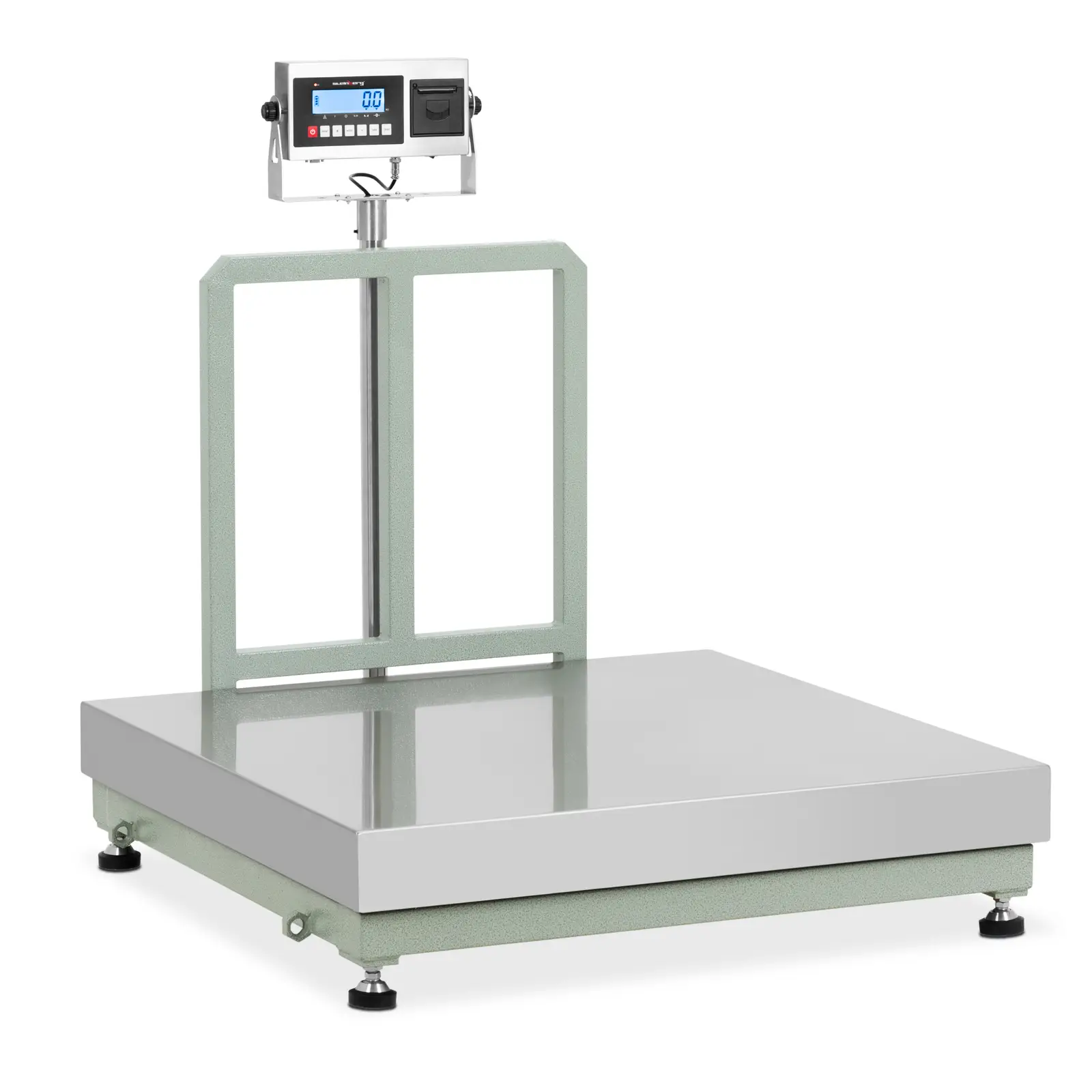 Plattformwaage - 300 kg / 20 g - 100 x 100 cm - LCD mit Etikettendrucker