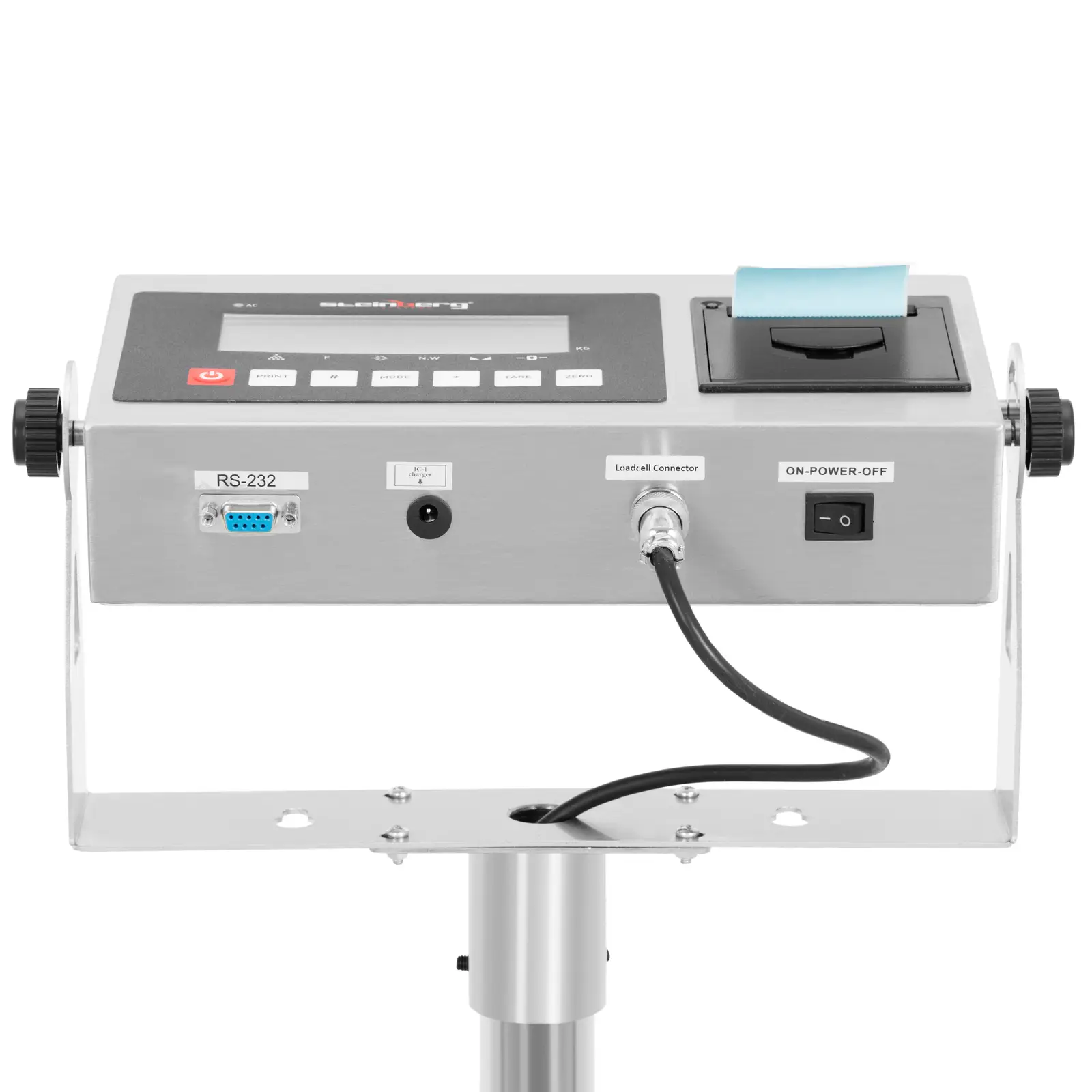 Plattformwaage - 300 kg / 0,02 kg - 100 x 100 cm - LCD mit Etikettendrucker (Nullen: Ja)