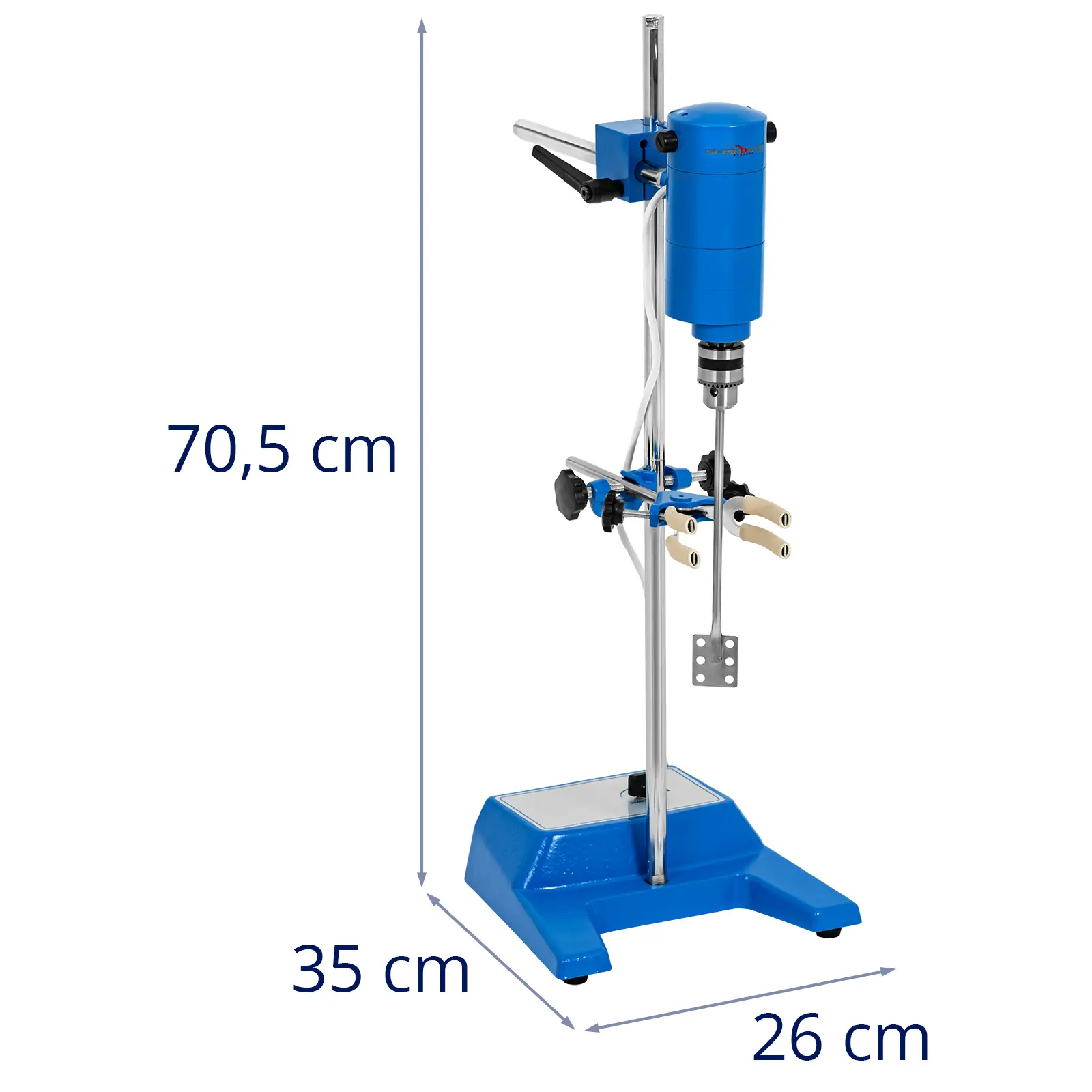 Laboratorní míchačka - 20 l - 1 500 ot/min - se svorkami na nádoby (Barva: Modrá)