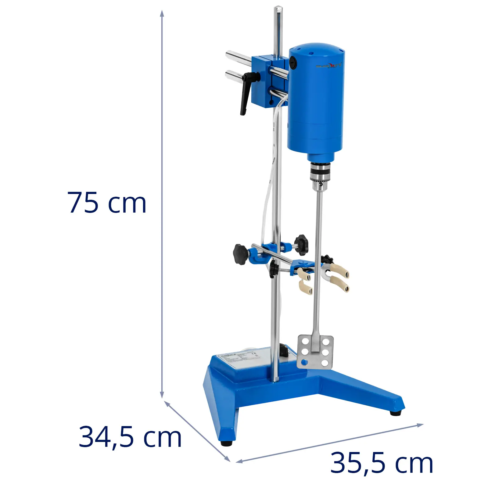 Agitateur de laboratoire - 30 l - 1 500 tr/min - avec pinces hémostatiques (Couleur(s): Bleu)