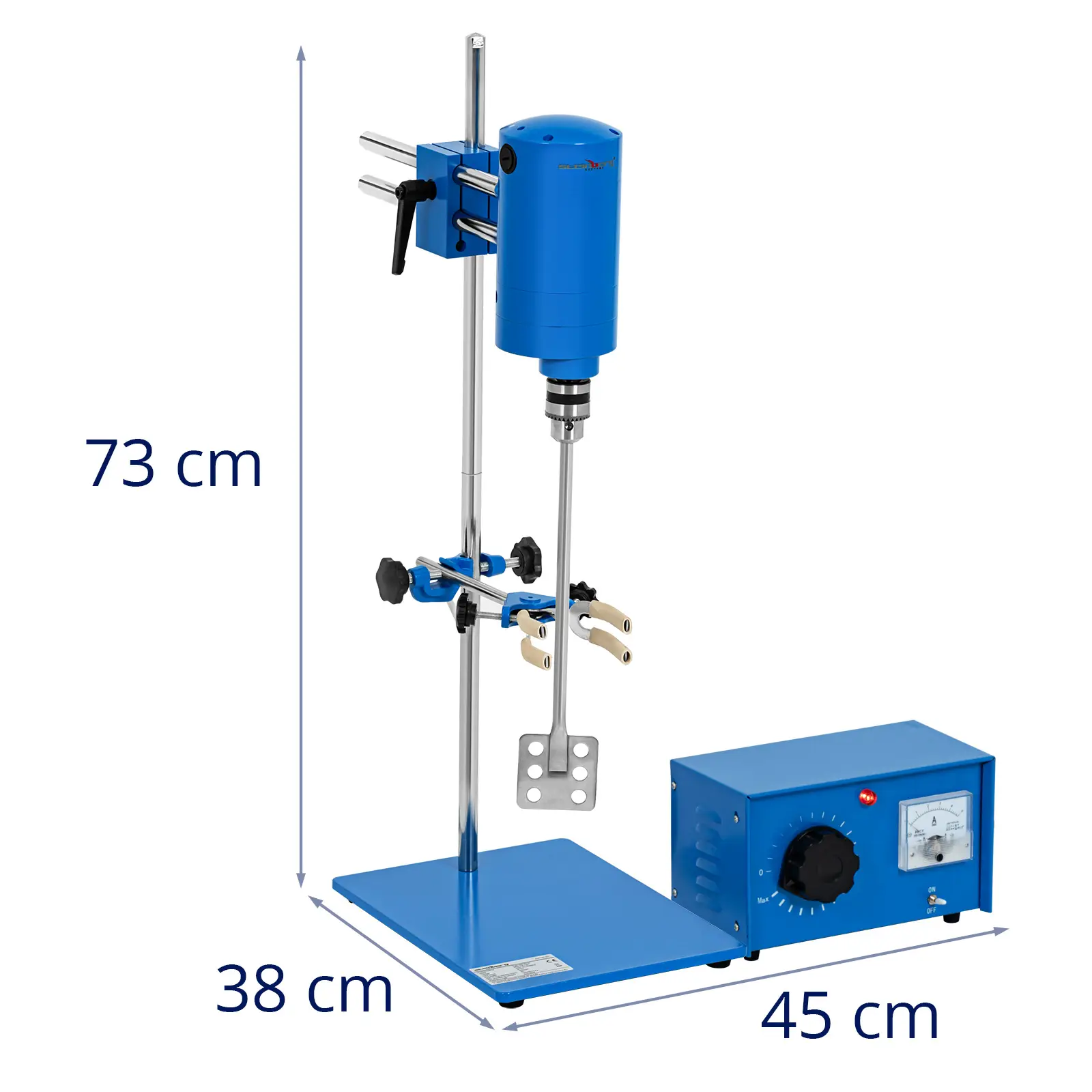 Laboratórne miešadlo - 40 l - 3000 ot/min - so svorkami na nádoby