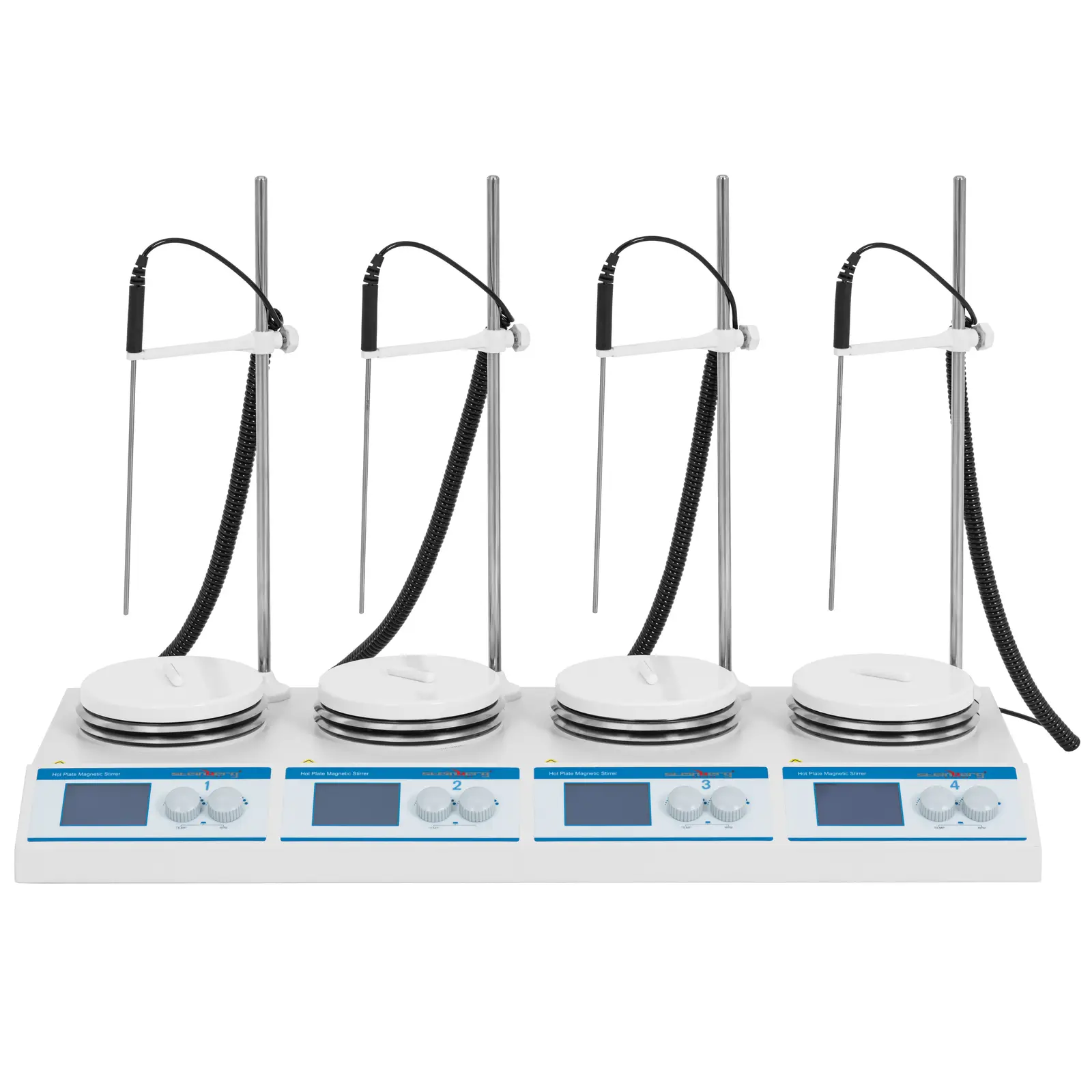 Magnetic stirrer - with 4 hot plates - 4 x 2 litres - 2000 rpm