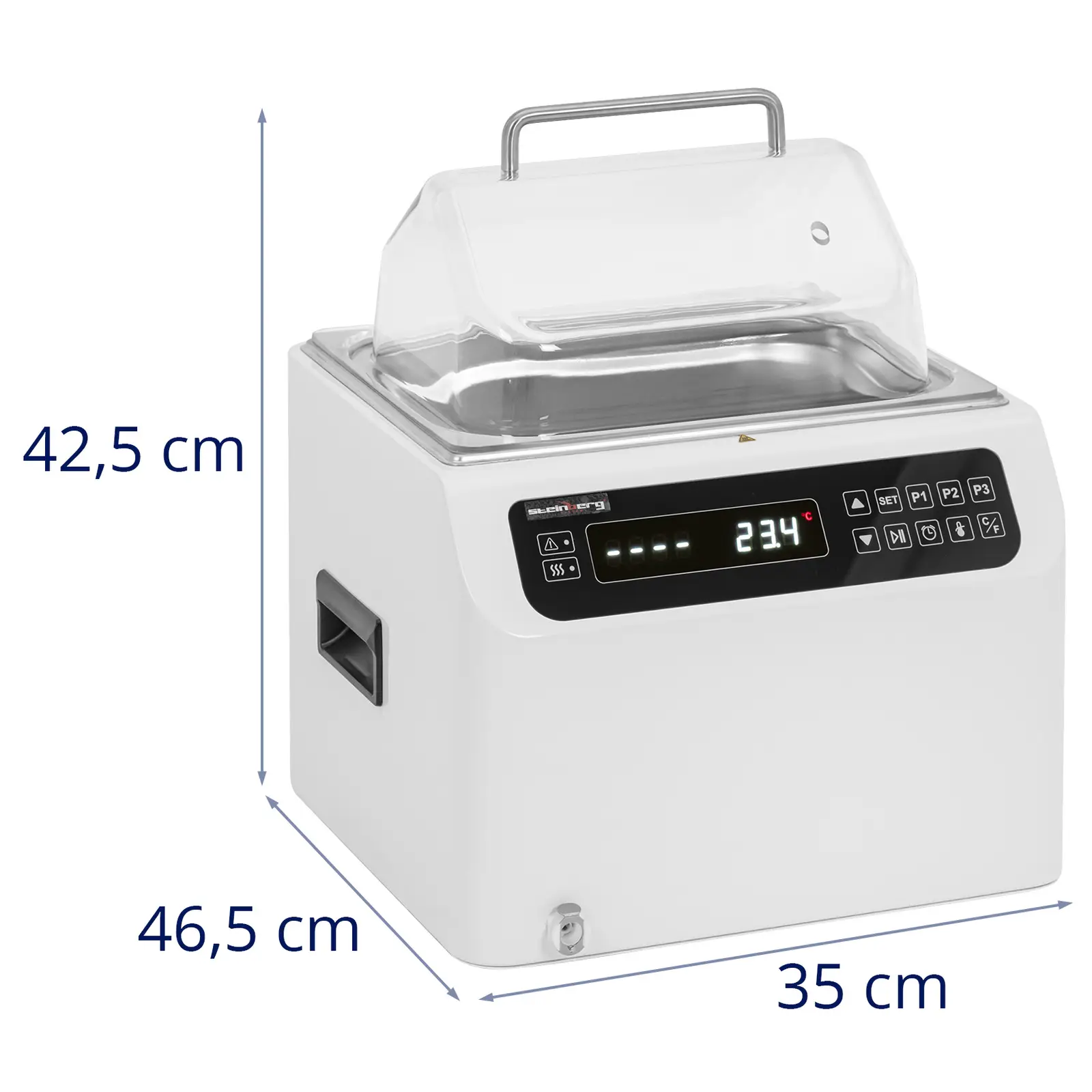 Bain-marie de laboratoire - 5 à 99 °C - 13 l - LED