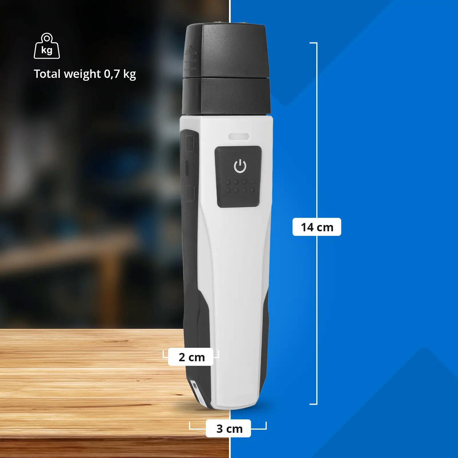 Testeur d'humidité - pour bois, murs et chapes - 6 - 99,9% - Bluetooth (Rétroéclairage: Non)