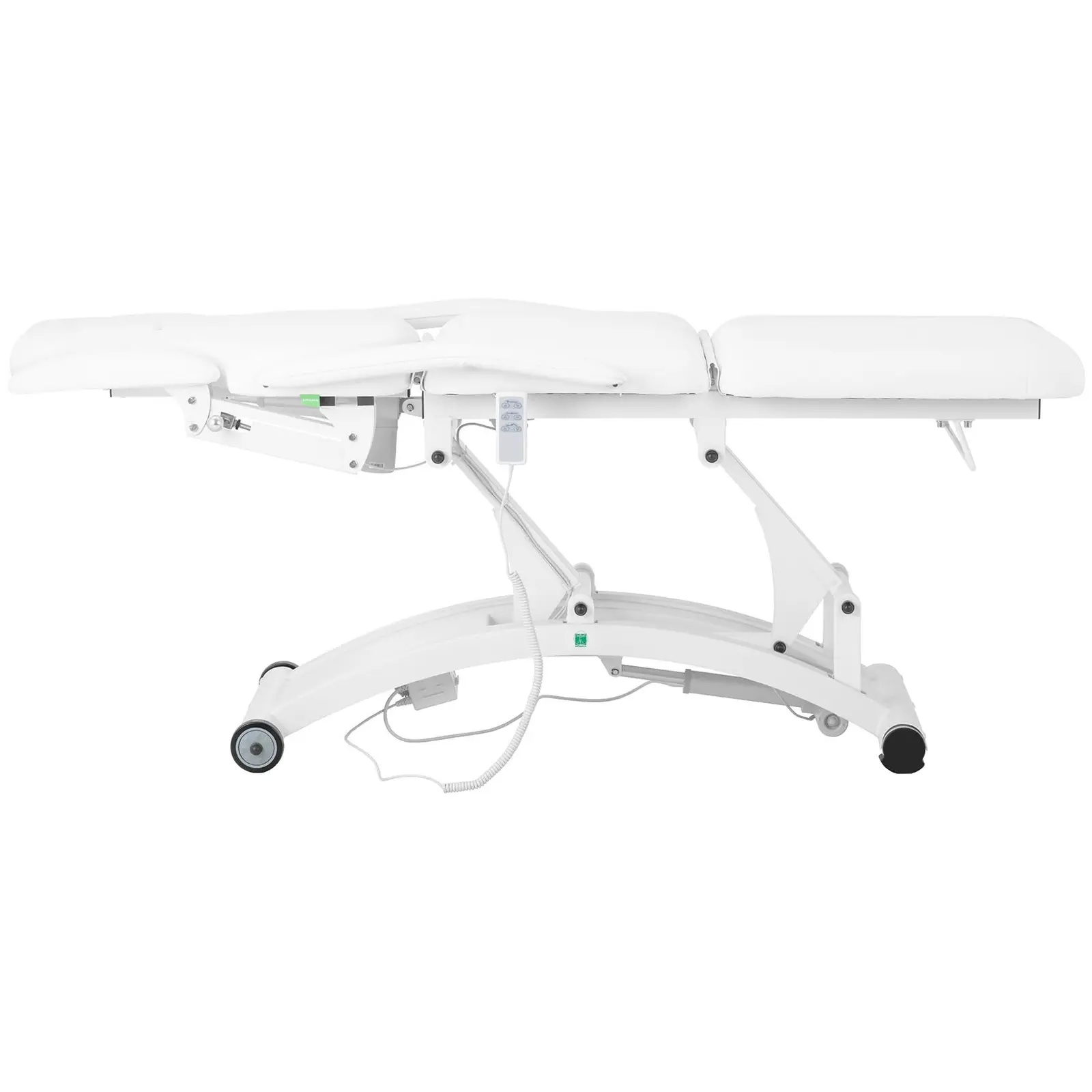 Elektrické masážní lehátko - 3 motory - 300 W - 197 x 70 x 56–86 cm - 200 kg - bílé (Minimální výška: 56 cm)