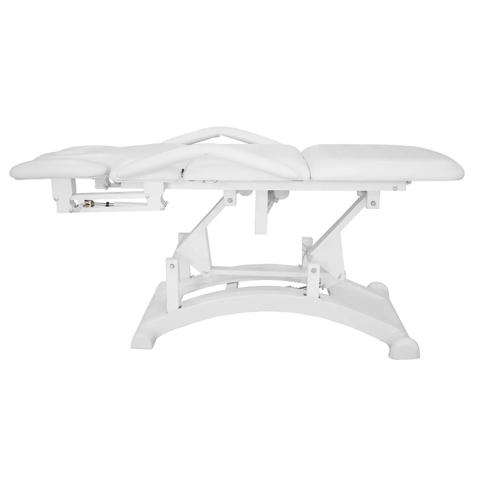 Elektrické masážní lehátko - 3 motory - 300 W - 197 x 70 x 56–86 cm - 200 kg - bílé (Maximální zatížení: 200 kg)