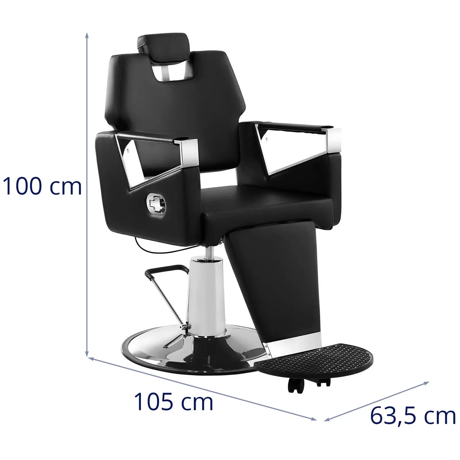 B-zboží Kadeřnické křeslo Turin Black (Materiál čalounění: Pěna)