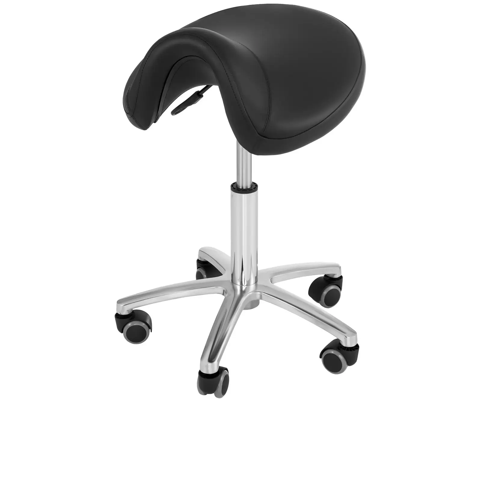 Krzesło siodłowe - 480 - 625 mm - 150 kg - czarne