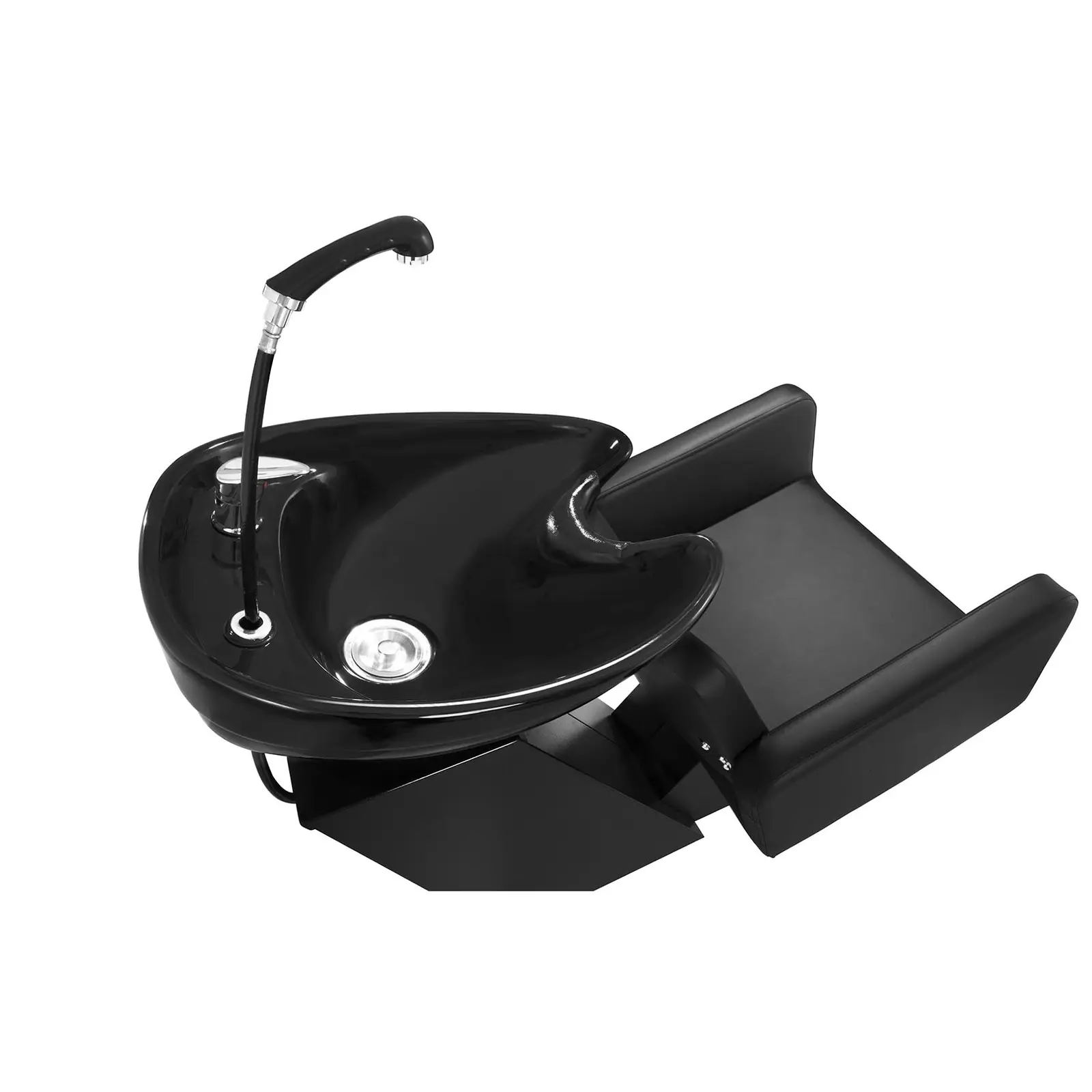 Friseur Waschbecken mit Sessel - 600 x 505 mm -  Schwarz (Durchmesser Wasseranschluss: 20 mm)