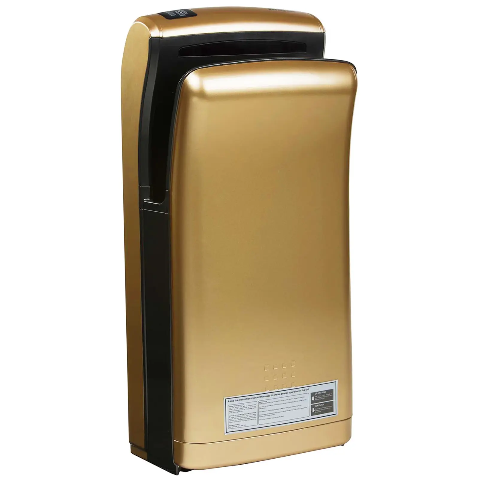 Secador de manos eléctrico - 1200 W - Dorado