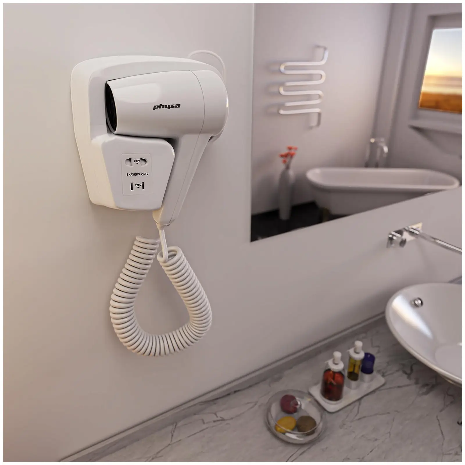 Seche cheveux hotel - 1200 W - Blanc (Couleur(s): Blanc)
