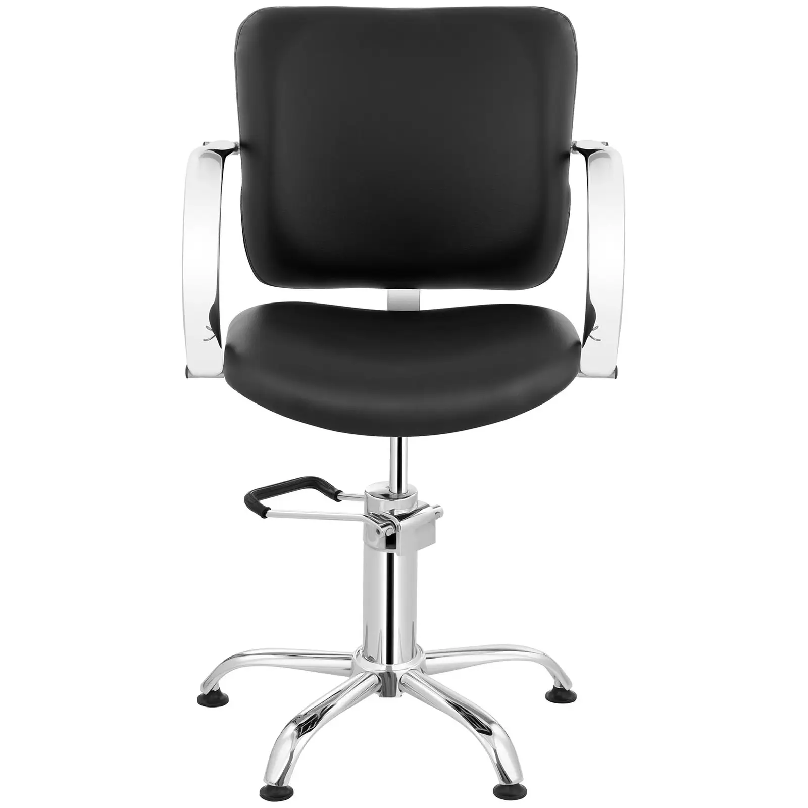 Sillón de peluquería - 590-720 mm - 150 kg - Negro