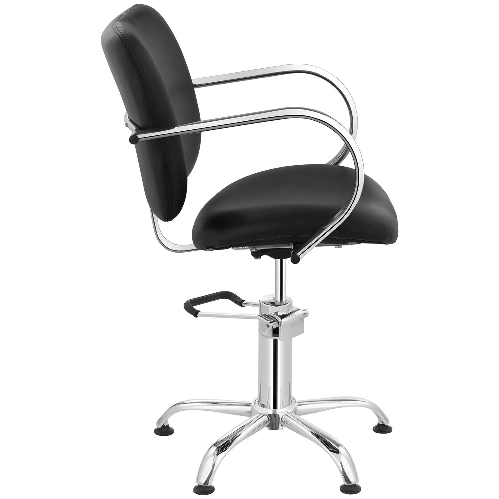 Sillón de peluquería - 590-720 mm - 150 kg - Negro