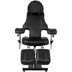 Tetováló szék - 202 x 127 x 166.5 cm - 200 kg - Fekete