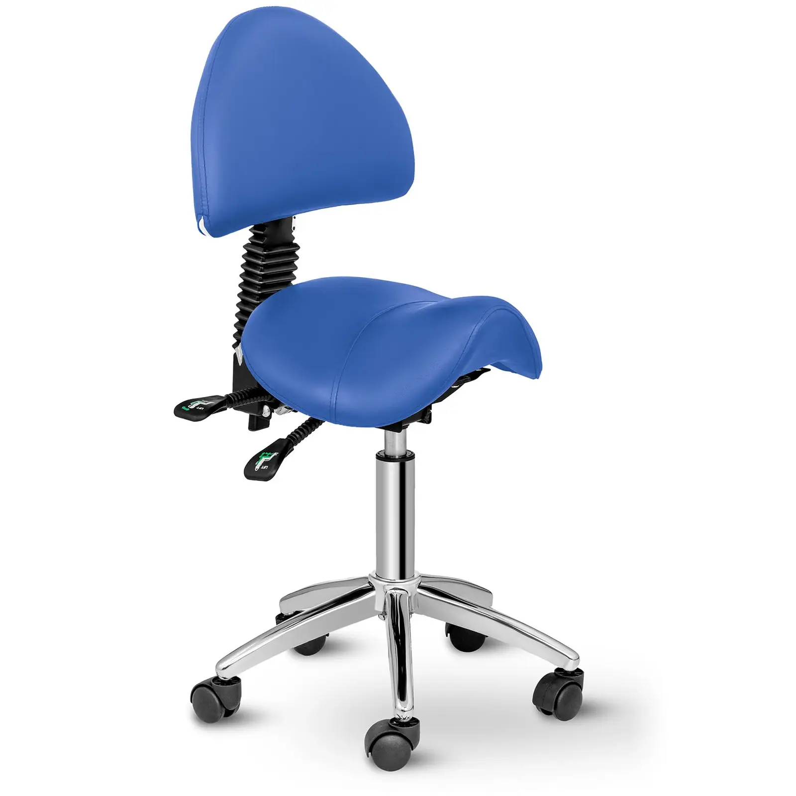 Levně Sedlová židle 550–690 mm 150 kg modrá - Sedlové židle physa