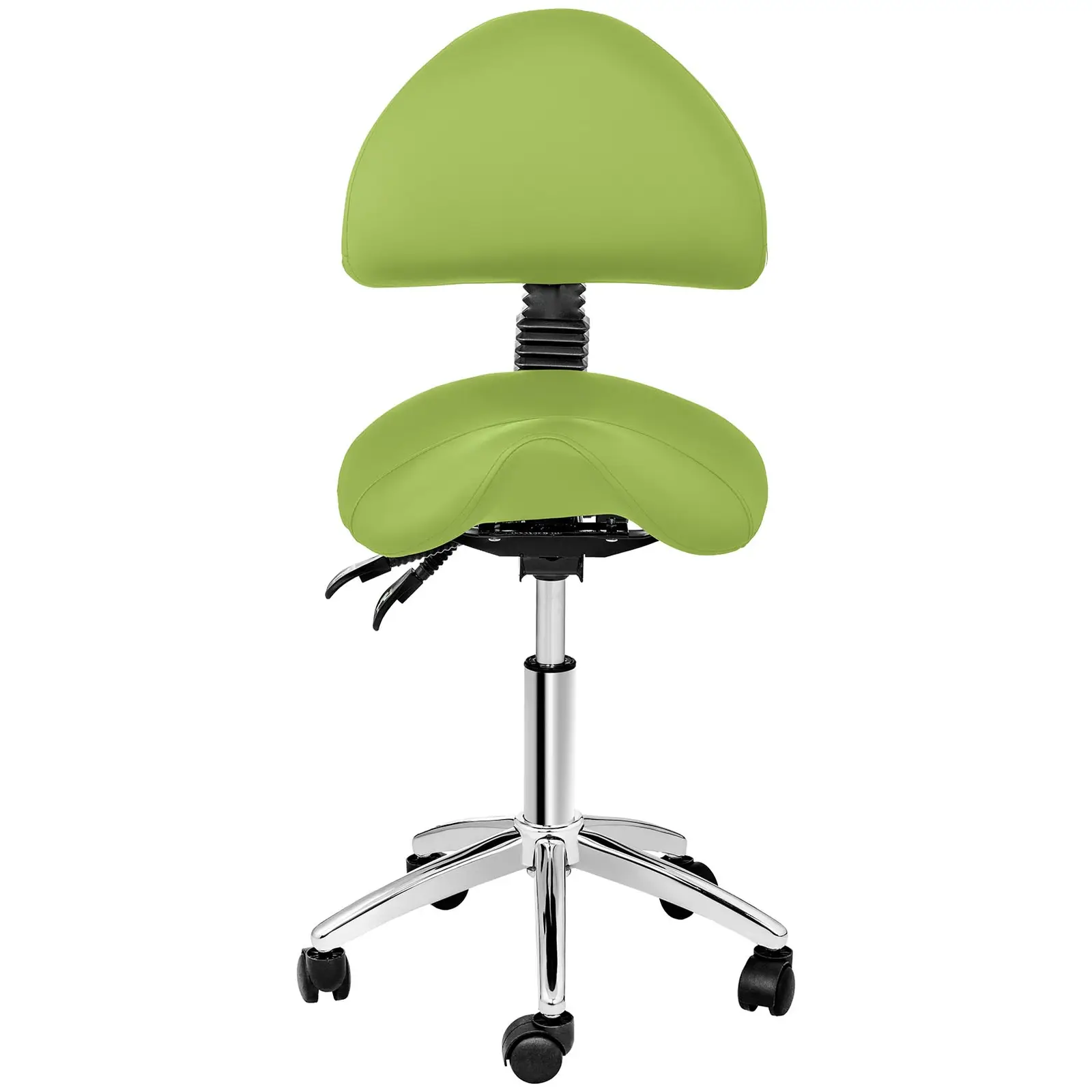 Saddle Chair with Back Support - 550-690 mm - 150 kg - Light green