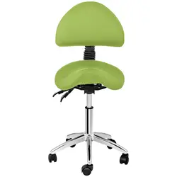 Saddle Chair with Back Support - 550-690 mm - 150 kg - Light green