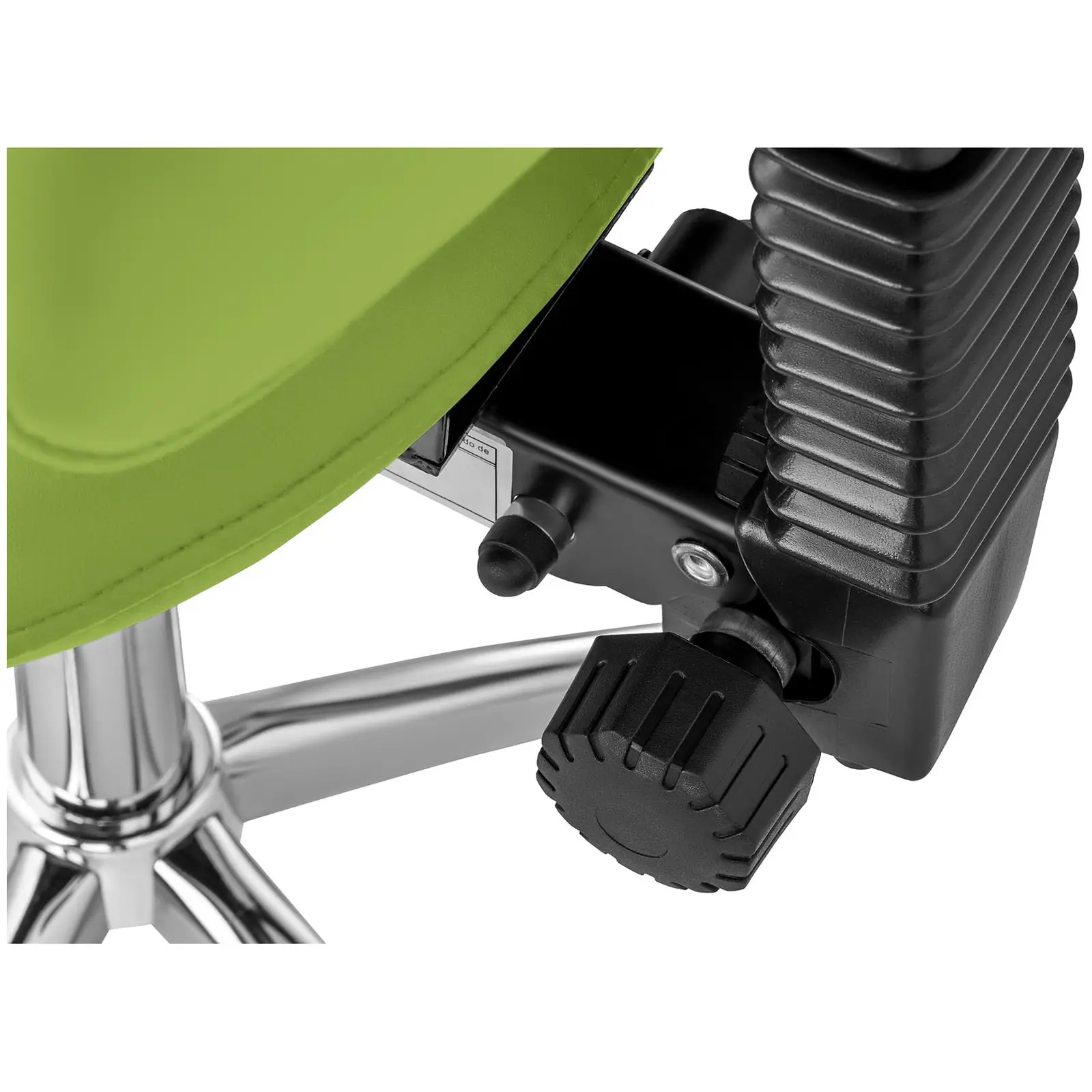 Sadelstol med ryggstøtte - 550 - 690 mm - 150 kg - Lysegrønn