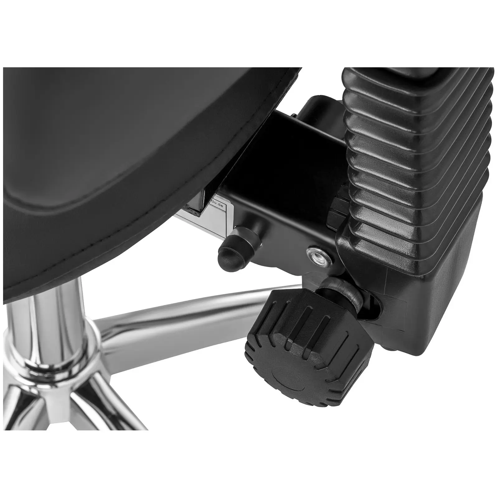 Taburete con ruedas para estética - 550-690 mm - 150 kg - Negro