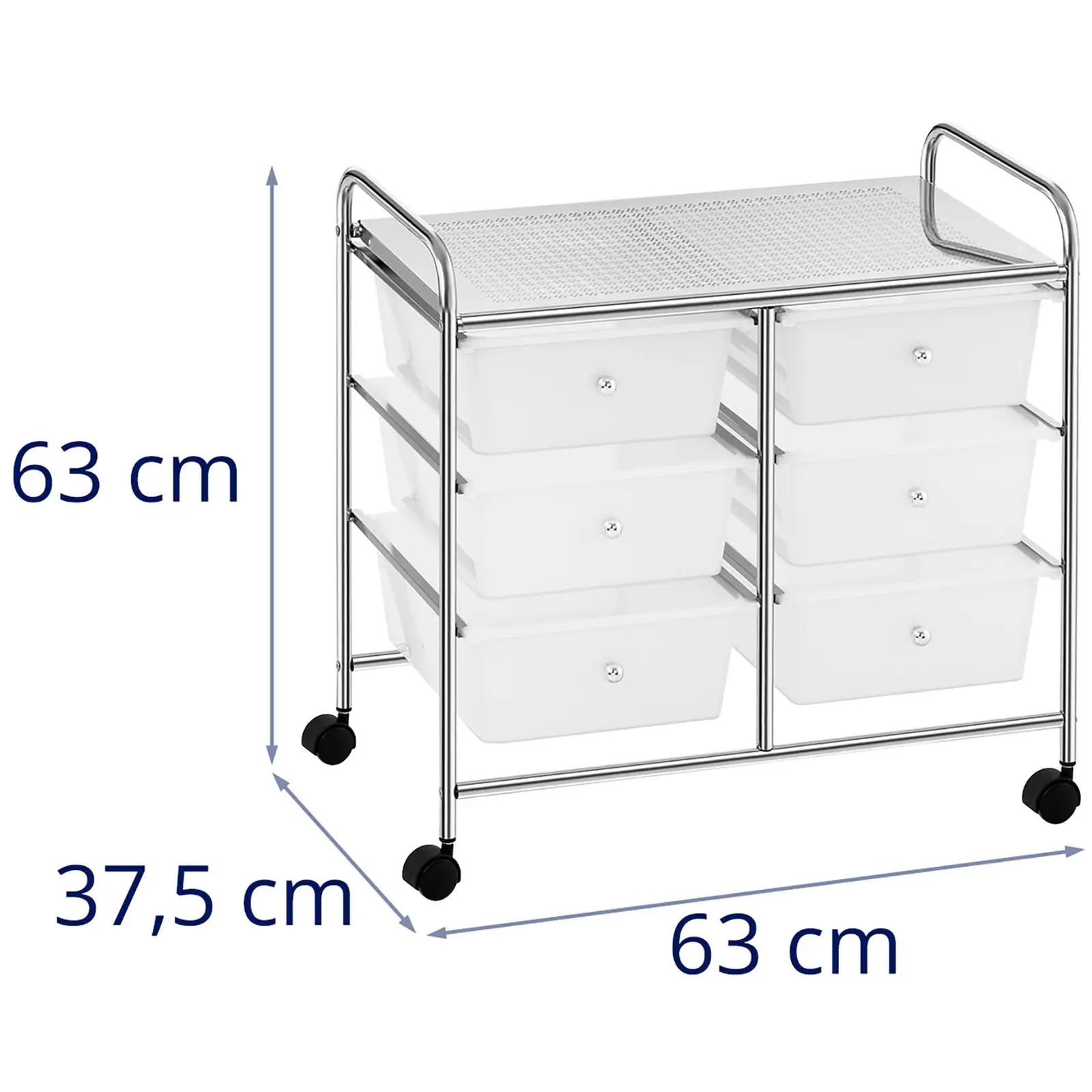 Kosmetický vozík - 6 zásuvek (Počet koleček: 4 Pc)