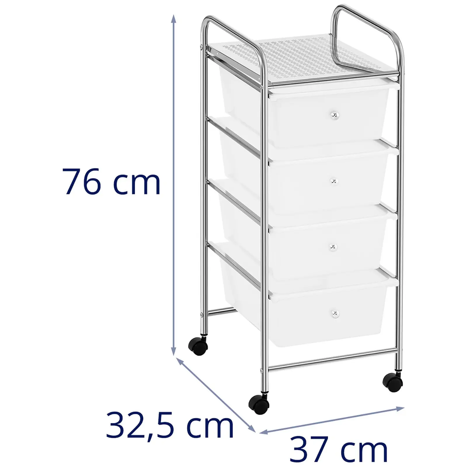 Kosmetický vozík - 4 zásuvky (Počet koleček: 4 Pc)