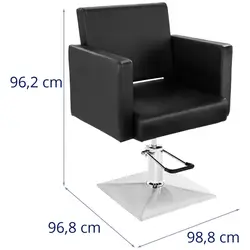 Καρέκλα κομμωτηρίου - 200 kg - Μαύρη