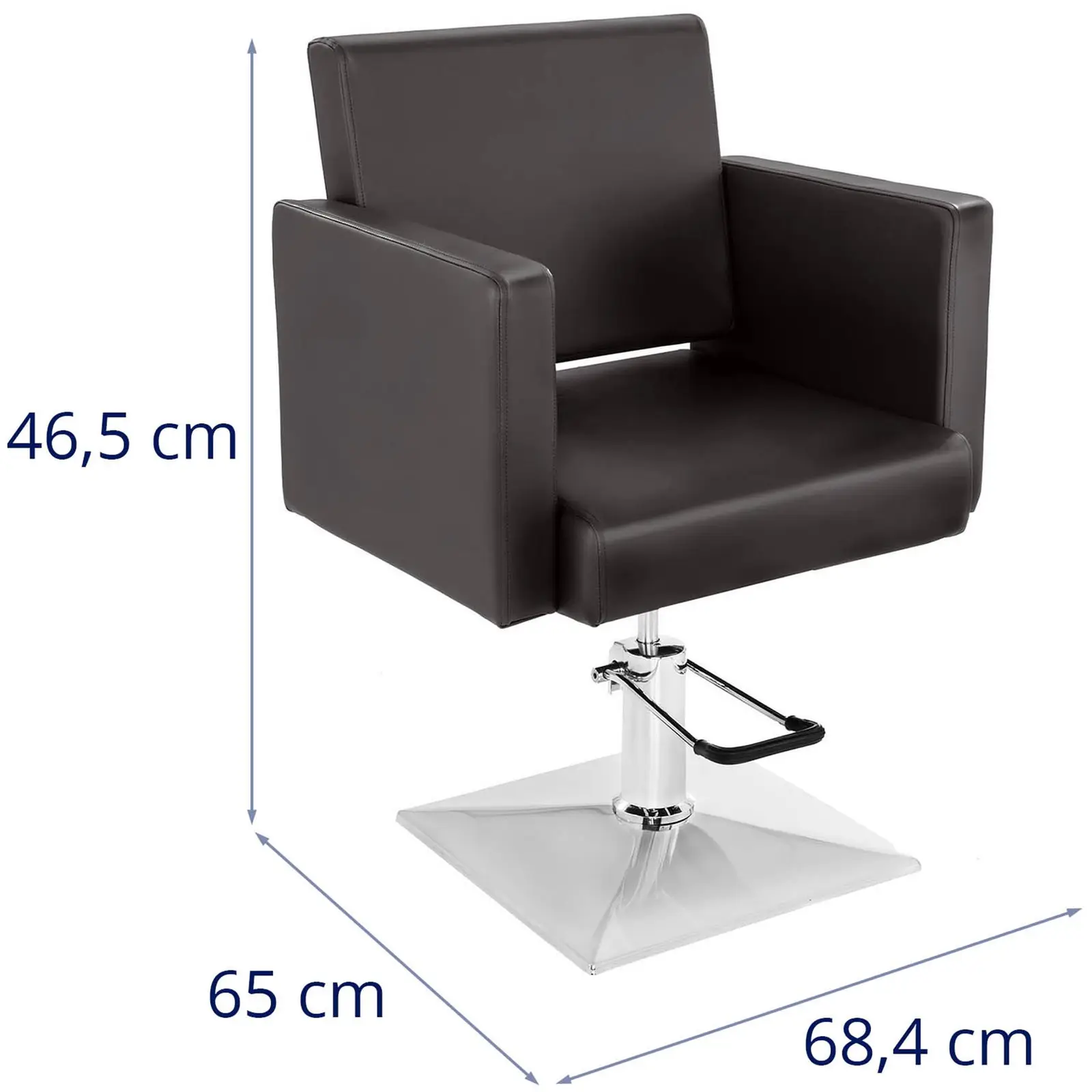 B-zboží Kadeřnické křeslo - 48–59 cm - 200 kg - hnědé (Tloušťka polstrování: 110 mm)