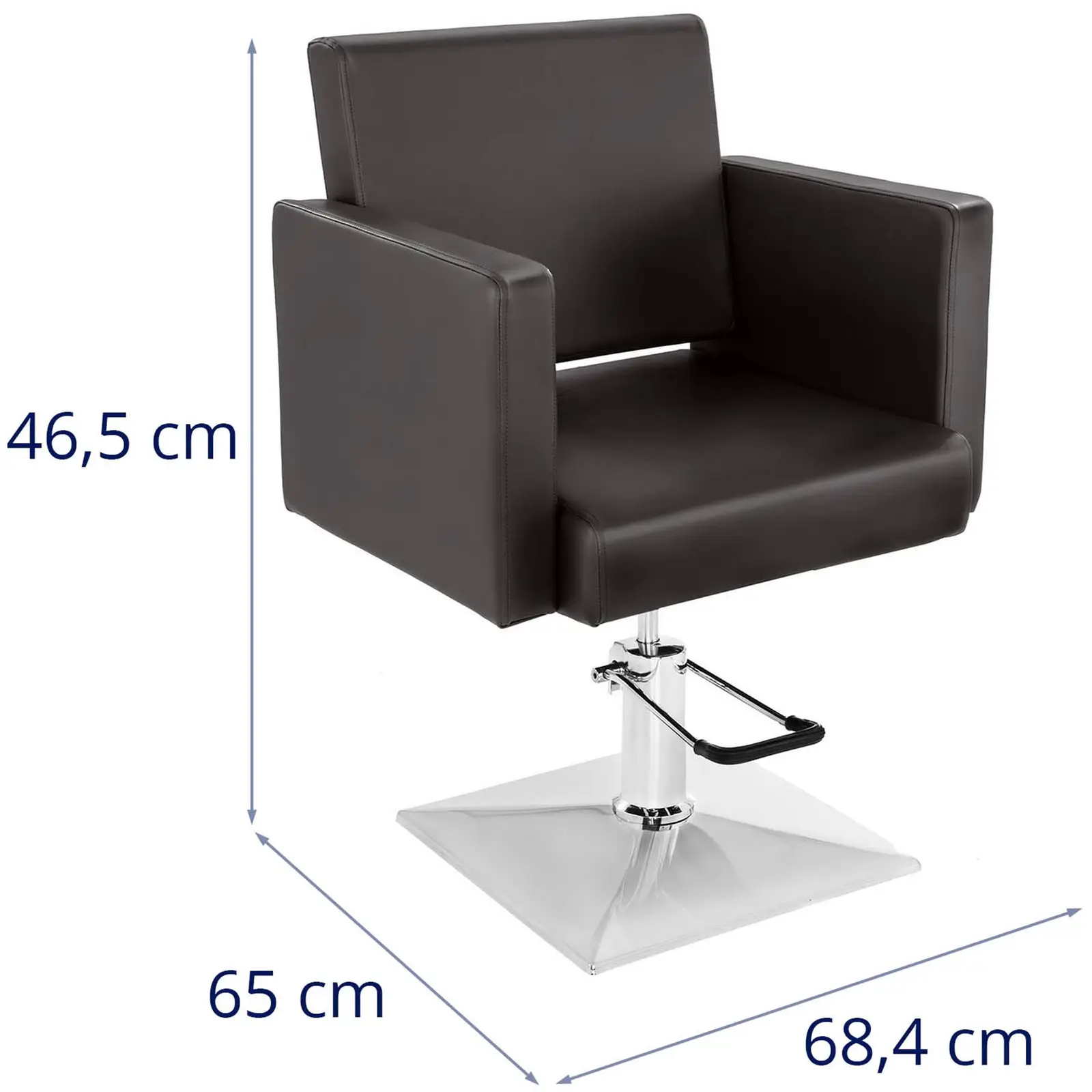 Fodrász szék - {{height_adjustment_430_temp}} mm - 200 kg - Barna