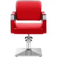 Fotel fryzjerski - 445 - 550 mm - 200 kg - czerwony