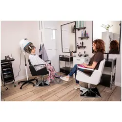 Cadeira de cabeleireiro - 445 - 550 mm - 200 kg - Branco mate