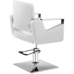 Cadeira de cabeleireiro - 445 - 550 mm - 200 kg - Branco mate