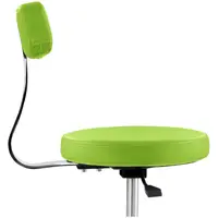 Gurulós szék háttámlával - 445–580 mm - 150 kg - Zöld