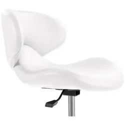 Gurulós szék háttámlával - 440- 570 mm - 150 kg - Fehér