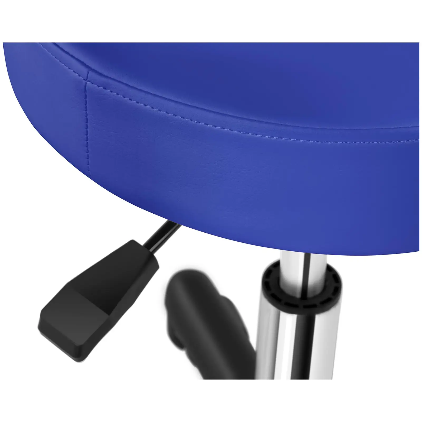Taburet na kolečkách - 450–580 mm - 150 kg - modrý (Maximální výška sezení: 58 cm)