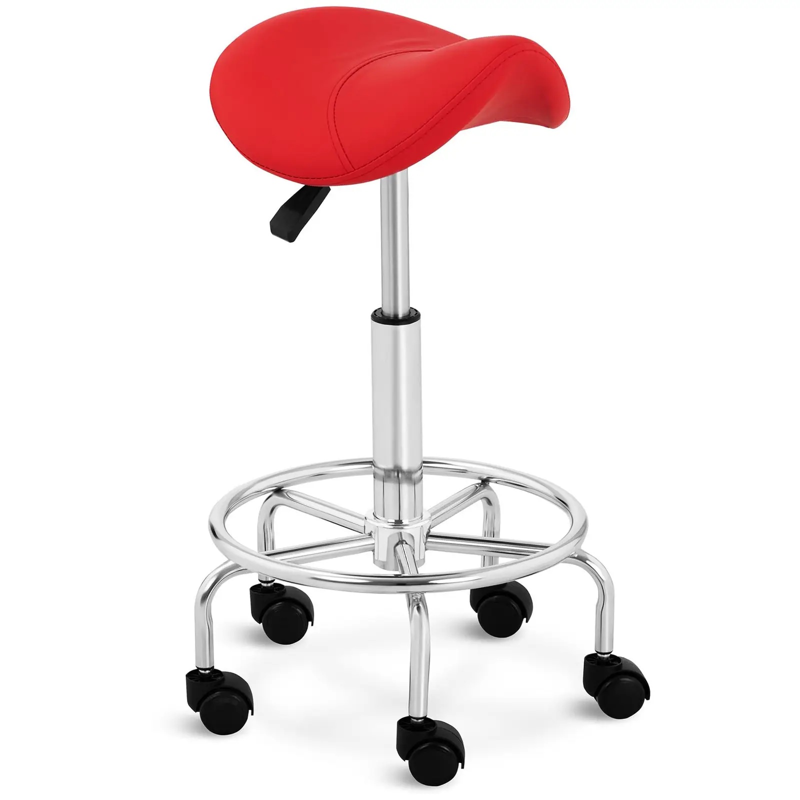 Tabouret selle de cheval - 570 - 690 mm - 150 kg - Rouge