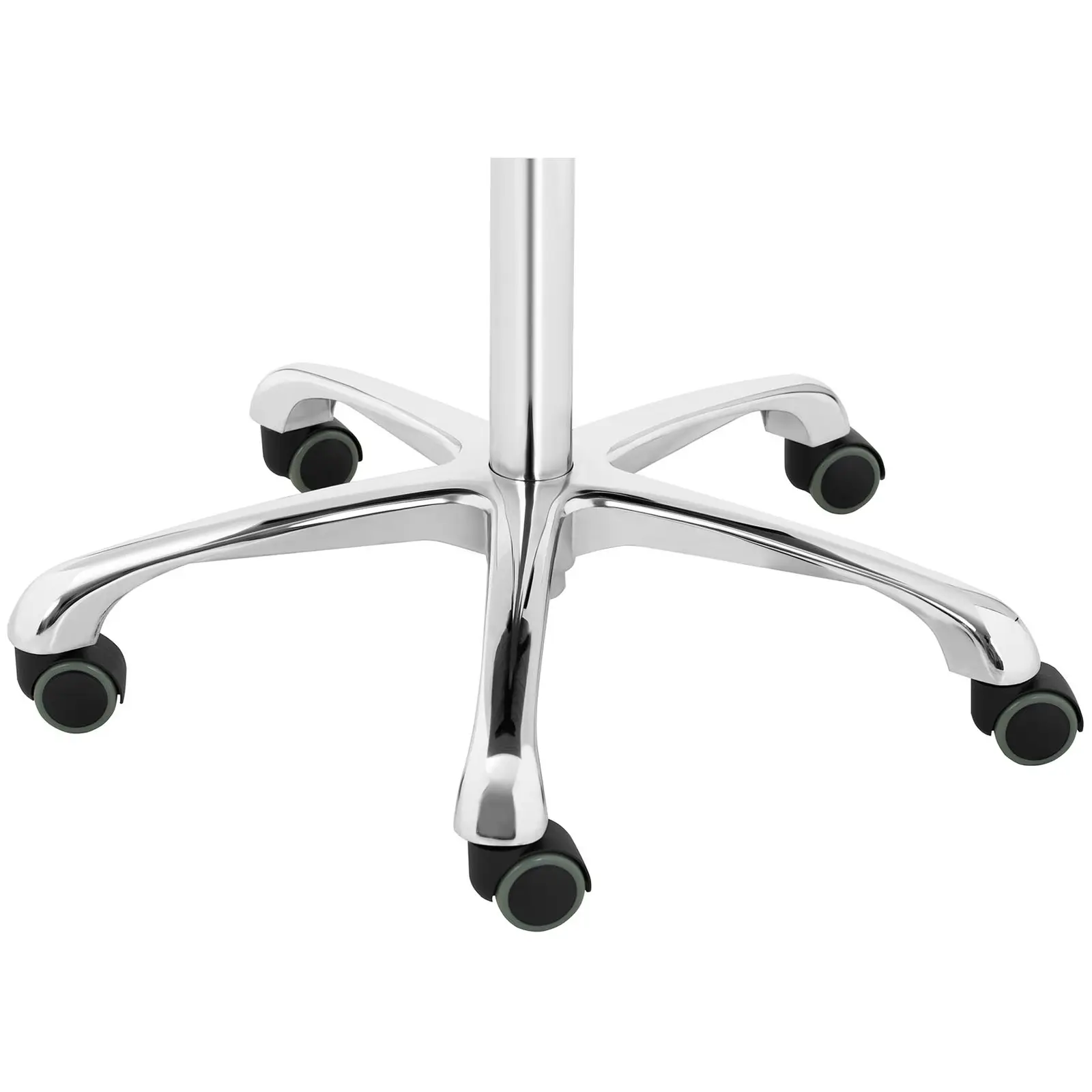 B-zboží Otočná židle s opěradlem - 575–775 mm - 160 kg - přírodní dřevo, bílá (Maximální výška sezení: 73 cm)