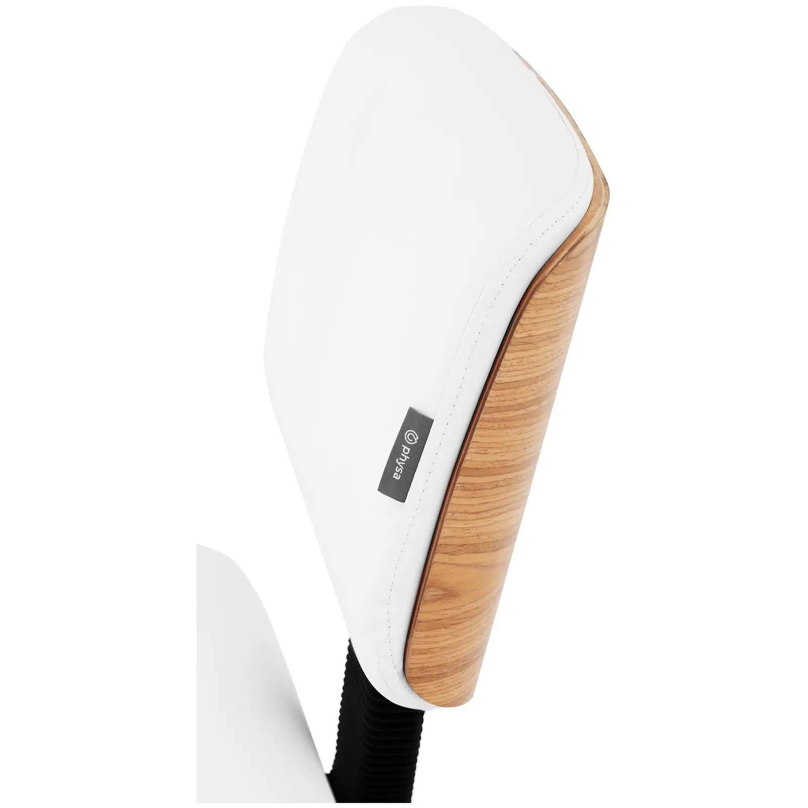 B-zboží Otočná židle s opěradlem - 575–775 mm - 160 kg - přírodní dřevo, bílá (Židle otočná o 360°: Ano)