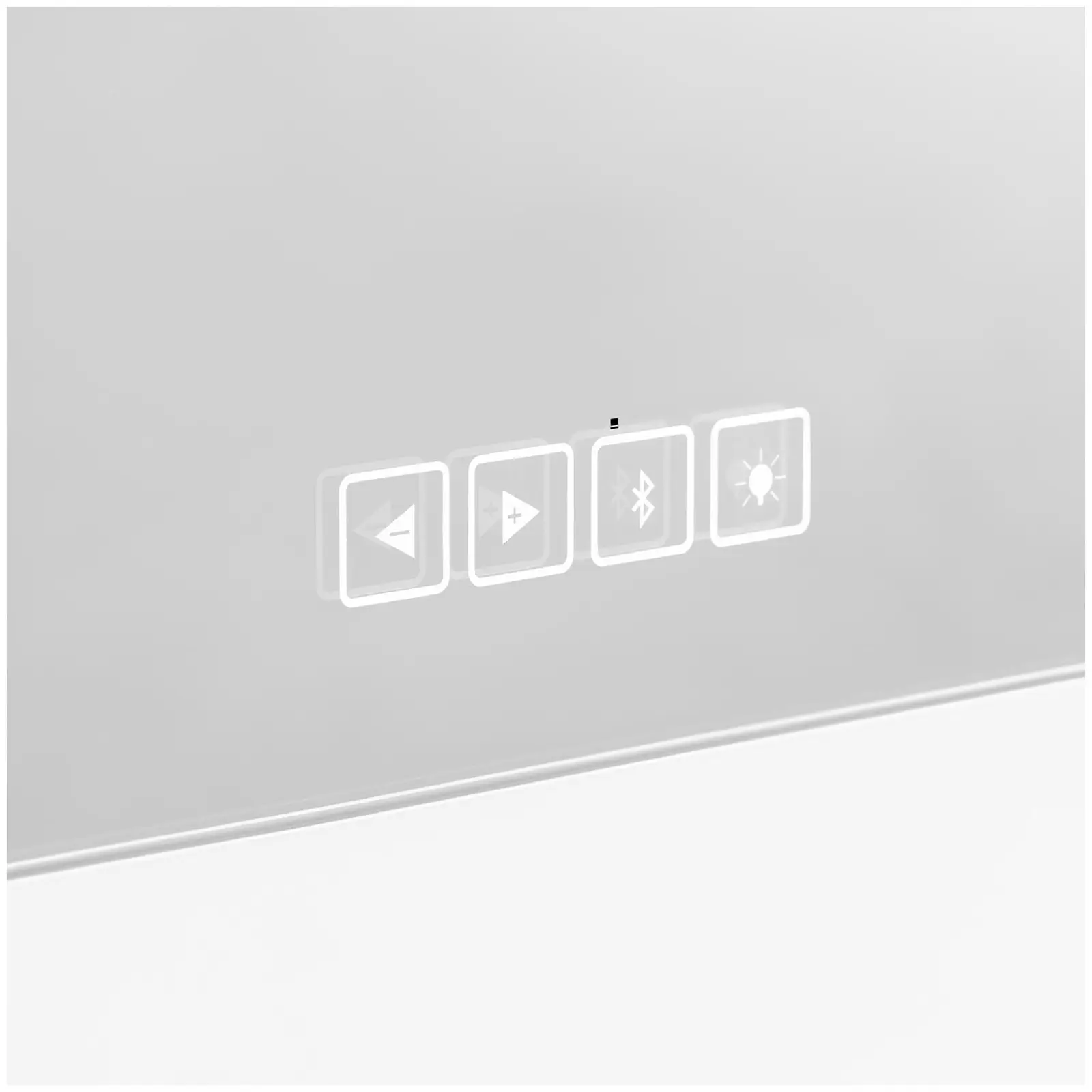 Hollywoodske zrkadlo - biele - 14 LED - hranaté - reproduktor