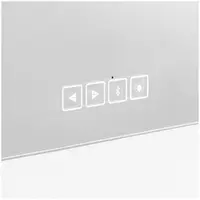 Hollywood-Spiegel - weiß - 10 LEDs - eckig - Lautsprecher