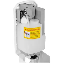 Dispensador de jabón automático - 1 L - montaje en pared - con cerradura - negro/blanco