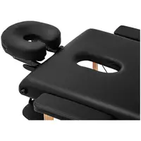 Massagetafel - behandeltafel - opvouwbaar - 185 x 60 x 62 cm - 227 kg - Zwart