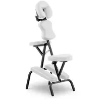 Krzesło do masażu - składane - 26 x 46 x 104 cm - 130 kg - białe